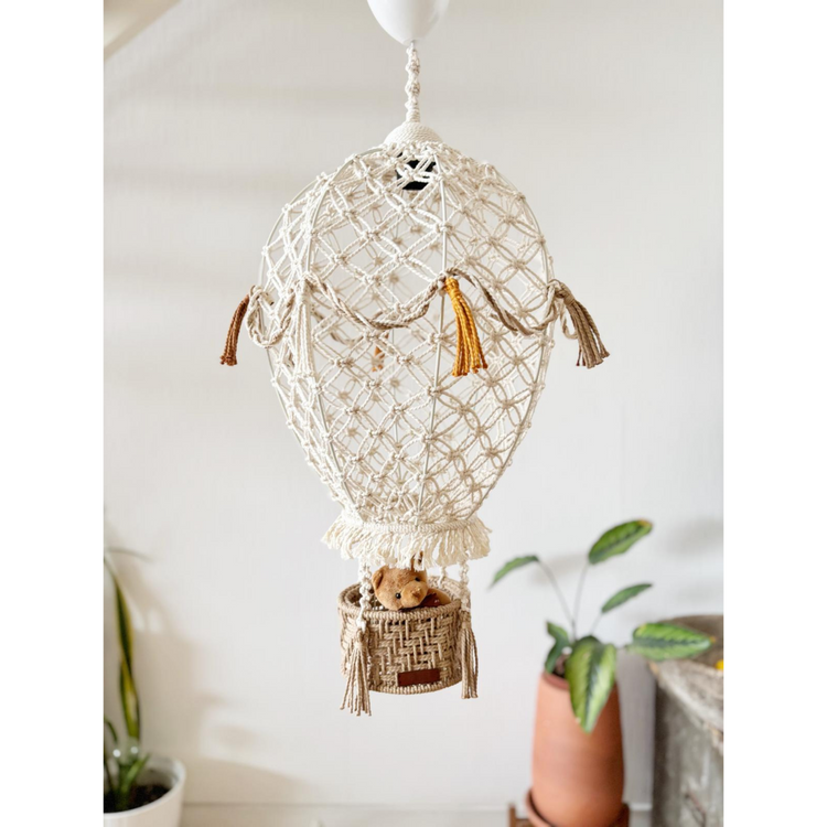 Macrame Hot Air Balloon Decor