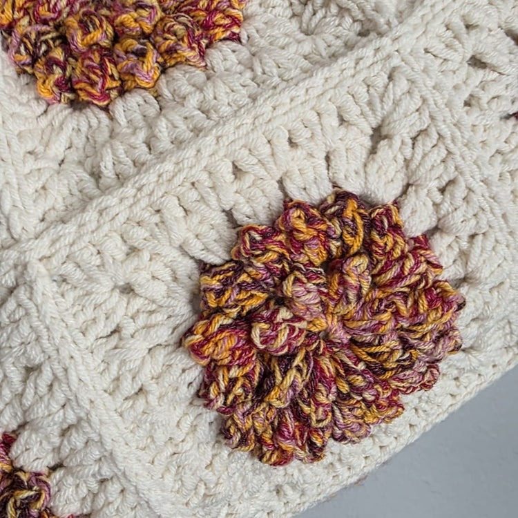Crochet Puff Flower Purse