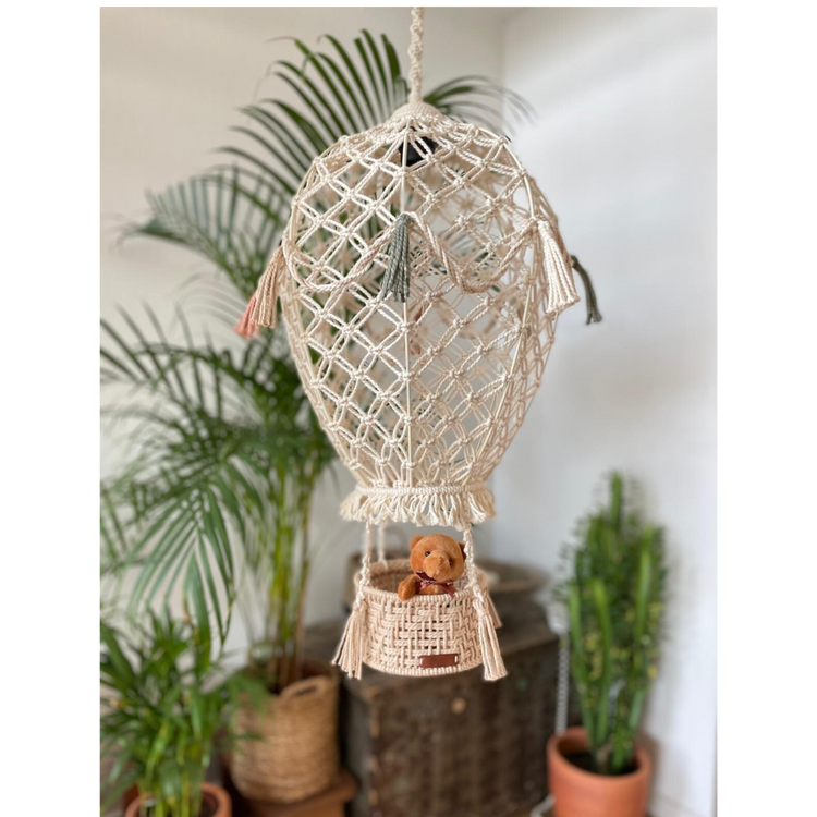Macrame Hot Air Balloon Decor