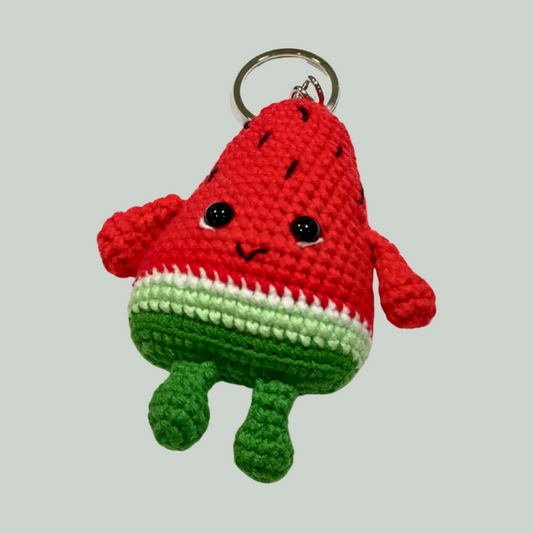 Crochet Watermelon Keychain