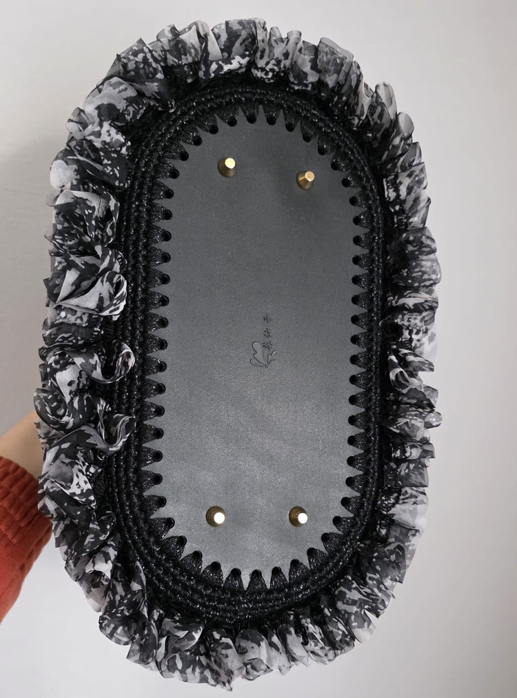 Ruffle Crochet Bag