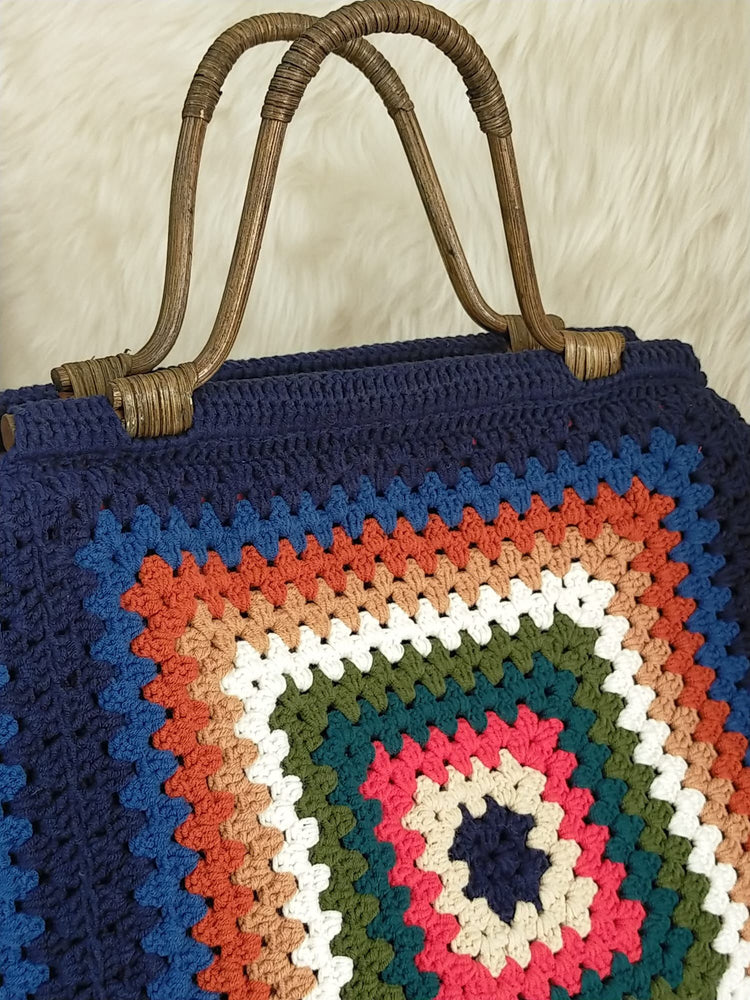 Aria Patchwork Crochet Bag