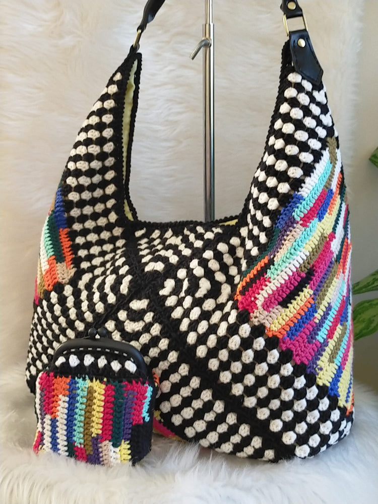 Pixel Bloom Shoulder Bag