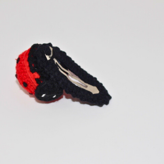 Handmade Crochet Ladybug Hair Clip
