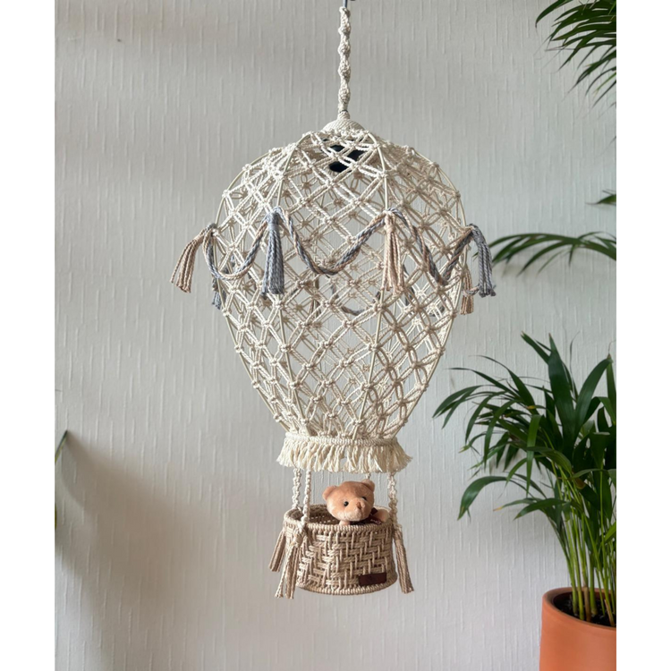Macrame Hot Air Balloon Decor