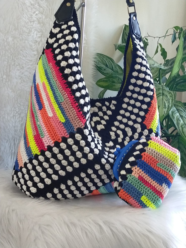 Pixel Bloom Shoulder Bag