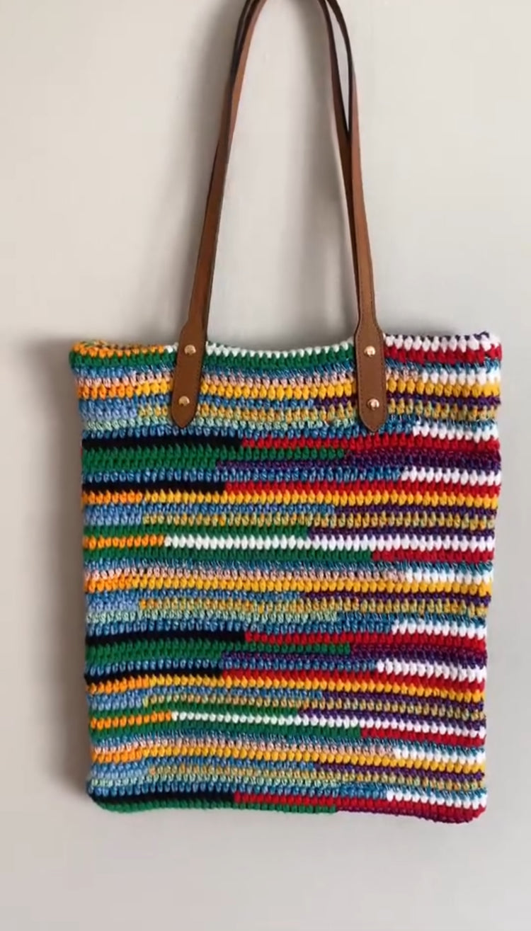 Luxury-style crochet bag inspired by Miu Miu tote bag