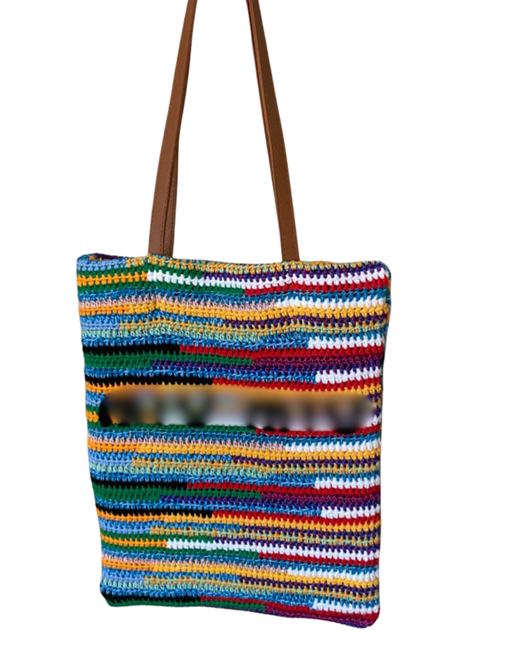 Luxury-style crochet bag inspired by Miu Miu tote bag