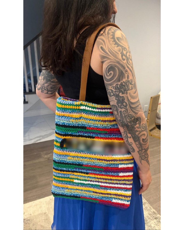 Luxury-style crochet bag inspired by Miu Miu tote bag