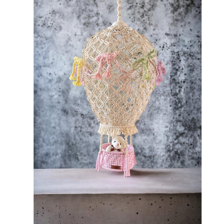 Macrame Hot Air Balloon Decor