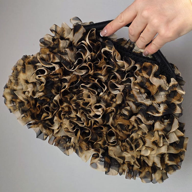 Ruffle Crochet Bag