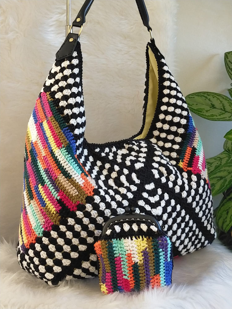 Pixel Bloom Shoulder Bag