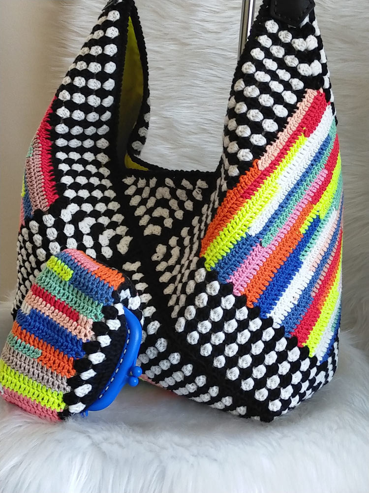 Pixel Bloom Shoulder Bag