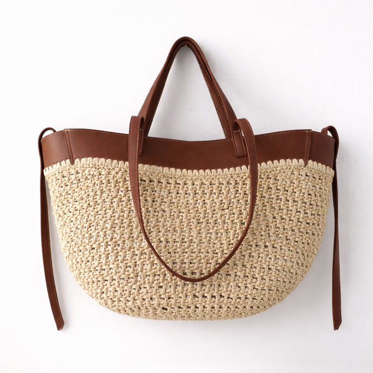 Luxury Raffia Crochet Tote Bag