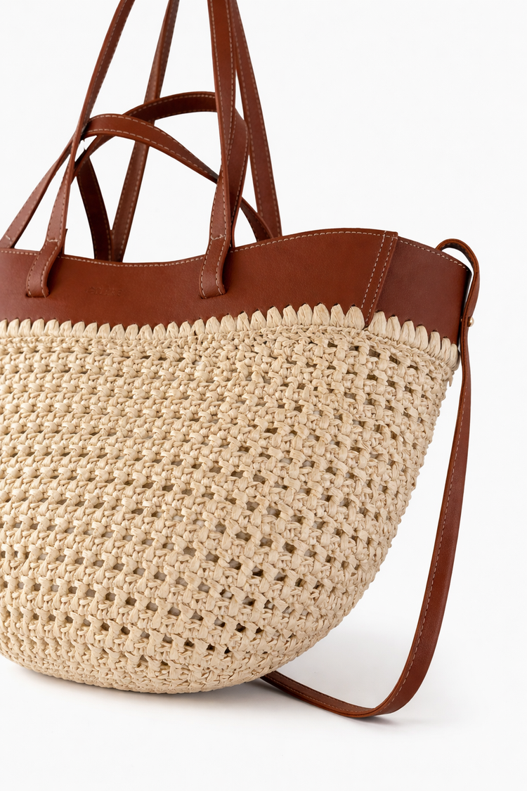Luxury Raffia Crochet Tote Bag