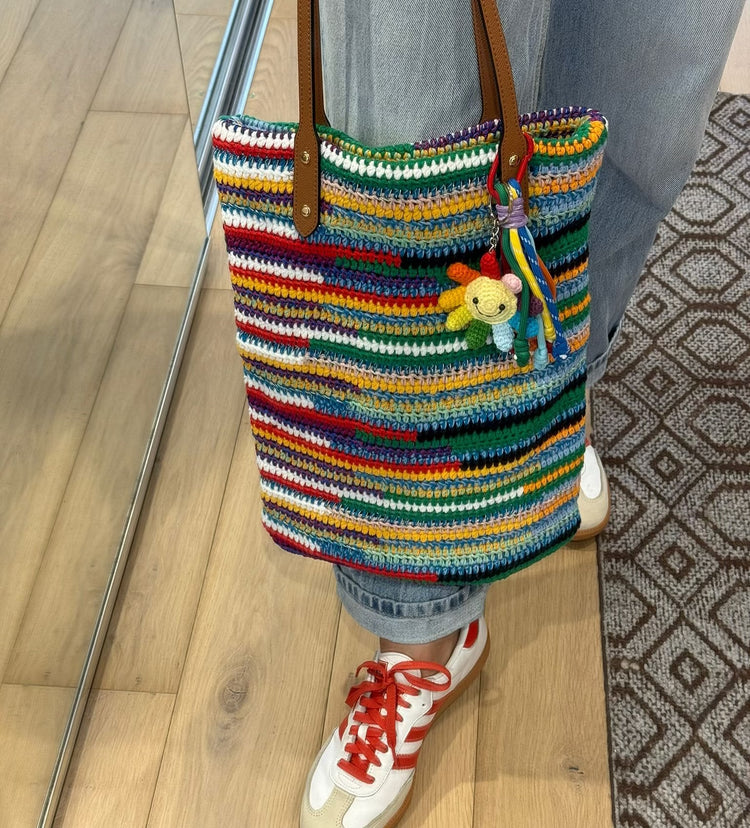 Luxury-style crochet bag inspired by Miu Miu tote bag