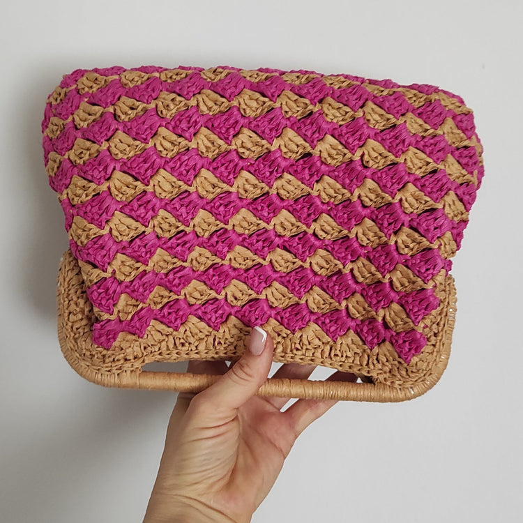 Sunny Stitched Crochet Purse