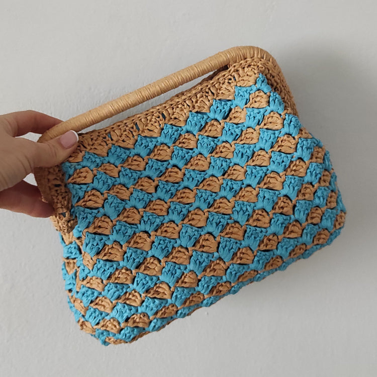 Sunny Stitched Crochet Purse