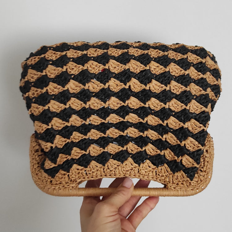 Sunny Stitched Crochet Purse