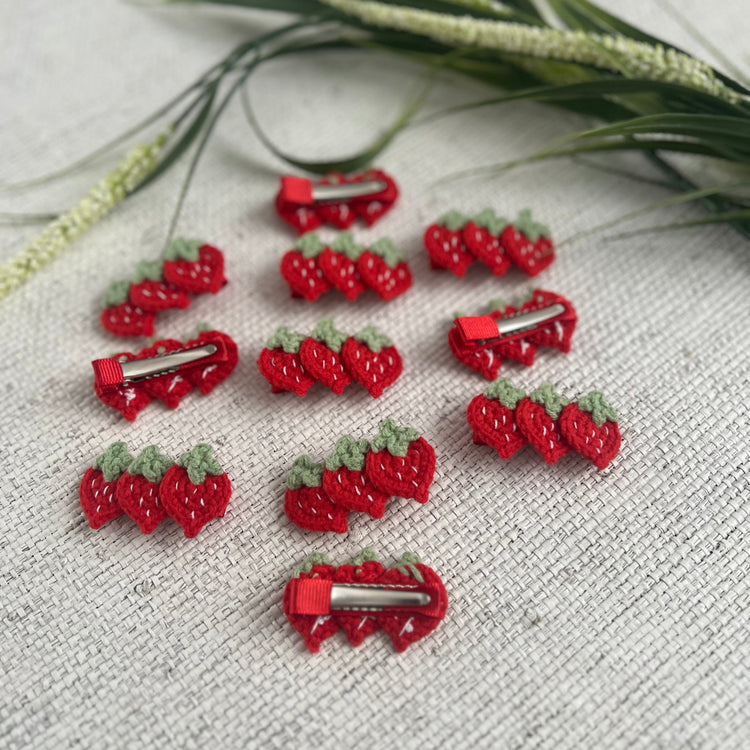 Strawberry Trio Hair Clip