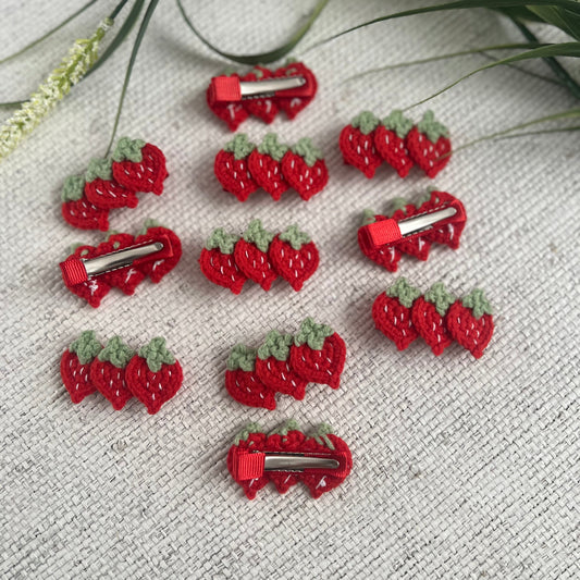 Strawberry Trio Hair Clip