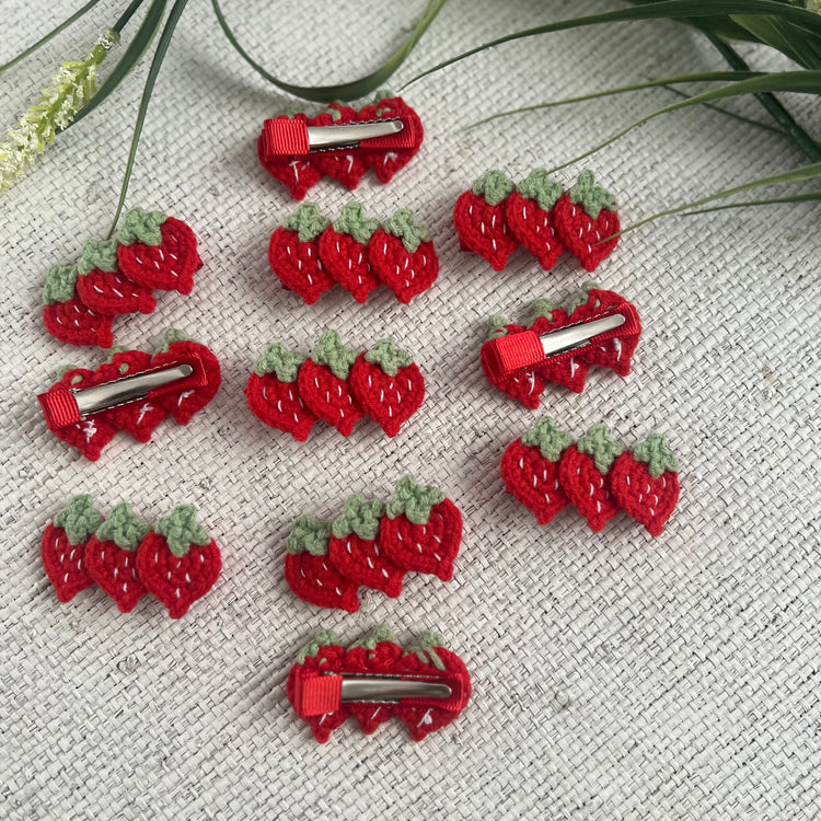 Strawberry Trio Hair Clip