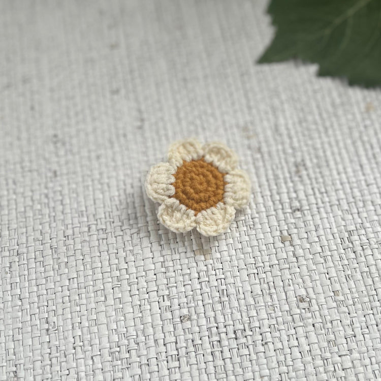 Handmade Crochet Daisy Hair Clips