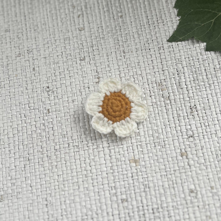 Handmade Crochet Daisy Hair Clips
