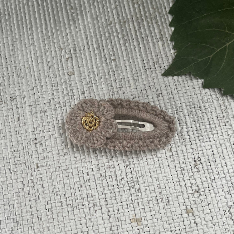 Crochet Flower Snap Clip