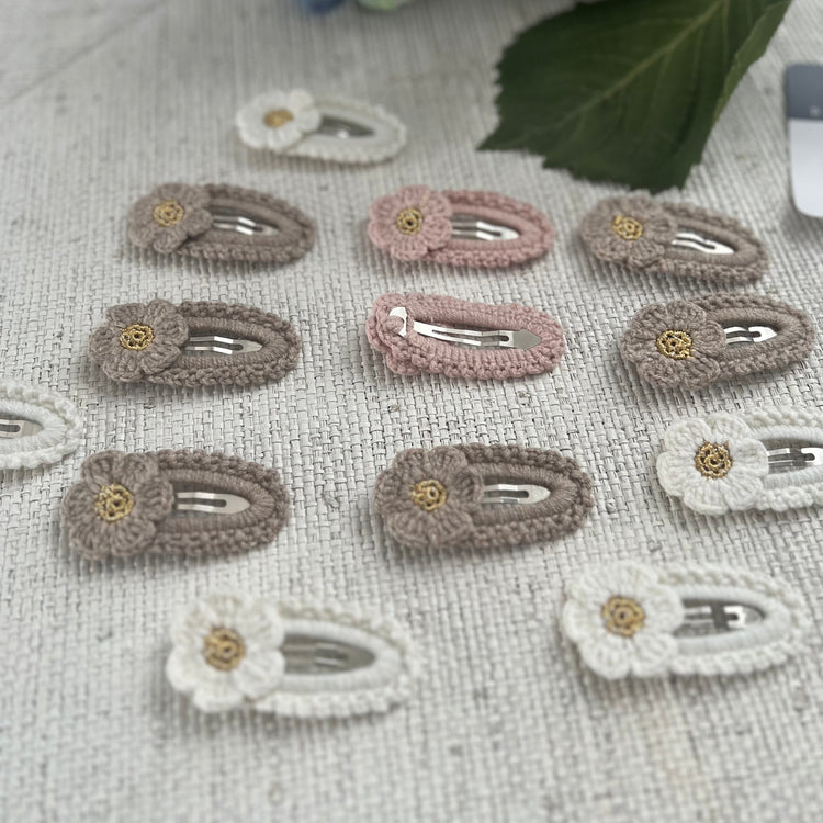 Crochet Flower Snap Clip