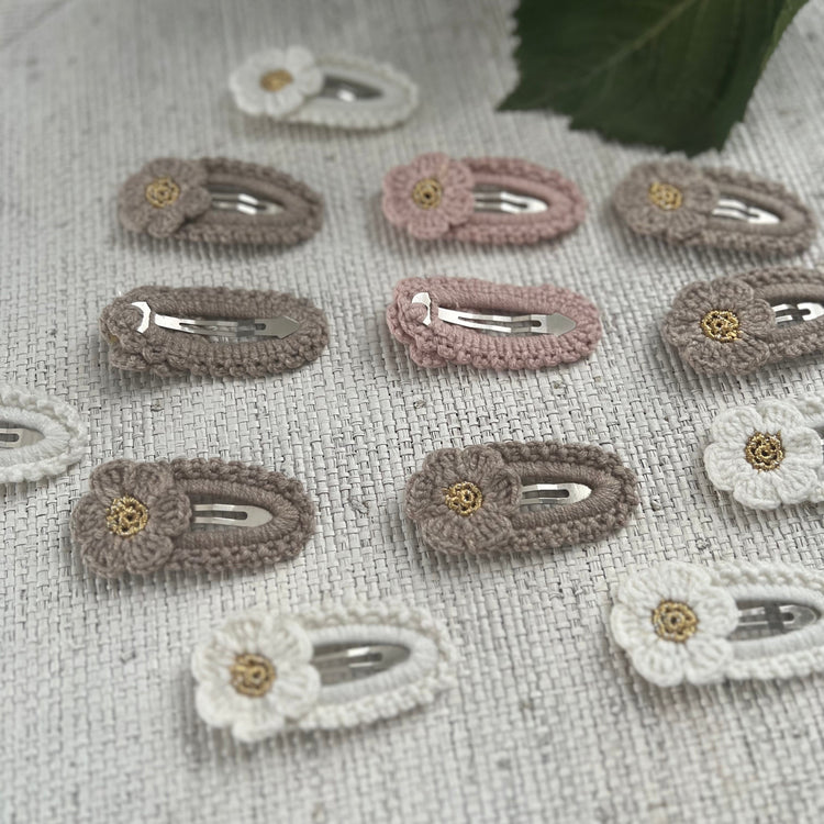 Crochet Flower Snap Clip