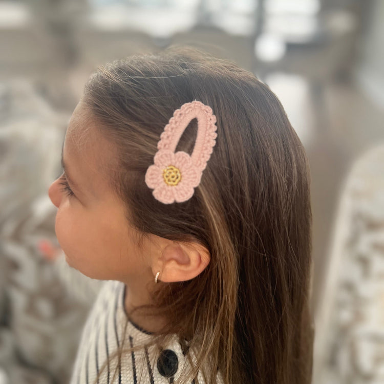 Crochet Flower Snap Clip