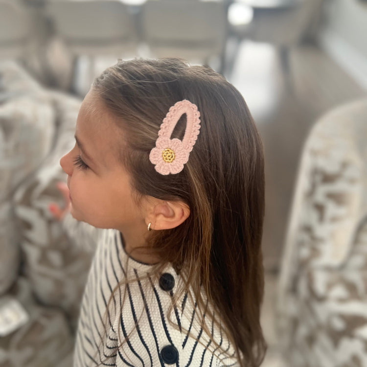 Crochet Flower Snap Clip