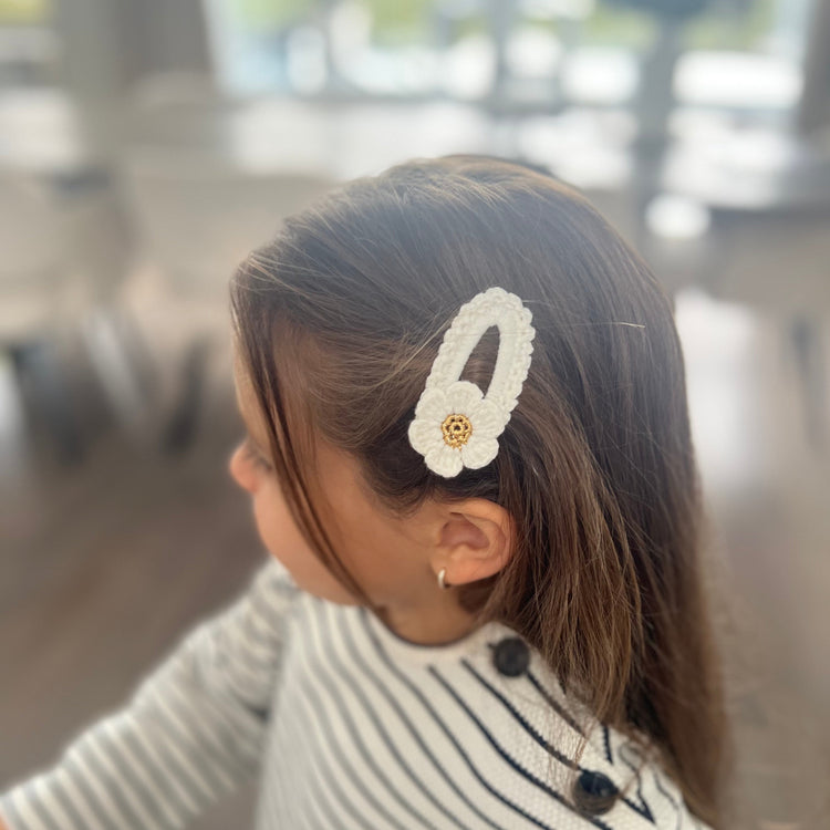 Crochet Flower Snap Clip