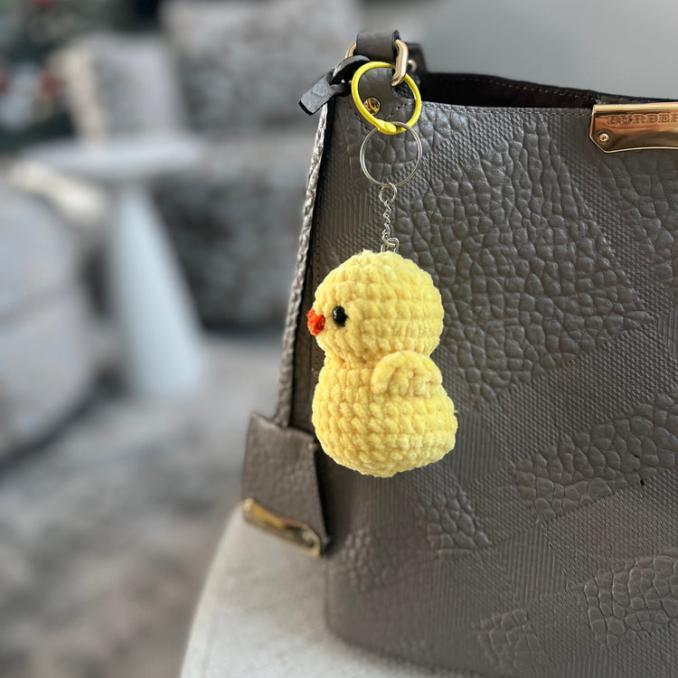 Crochet Duck Keychain