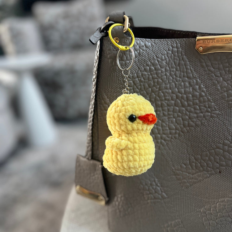 Crochet Duck Keychain