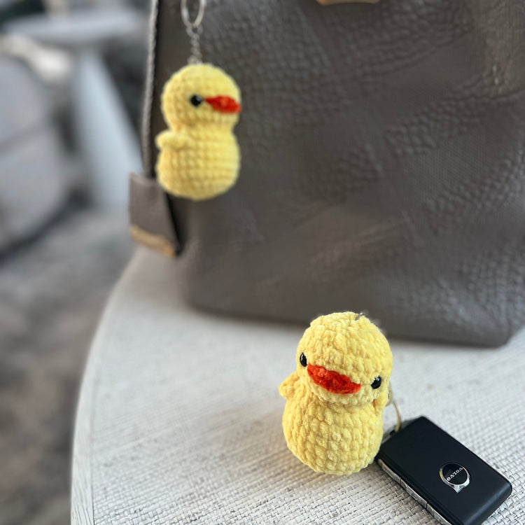 Crochet Duck Keychain