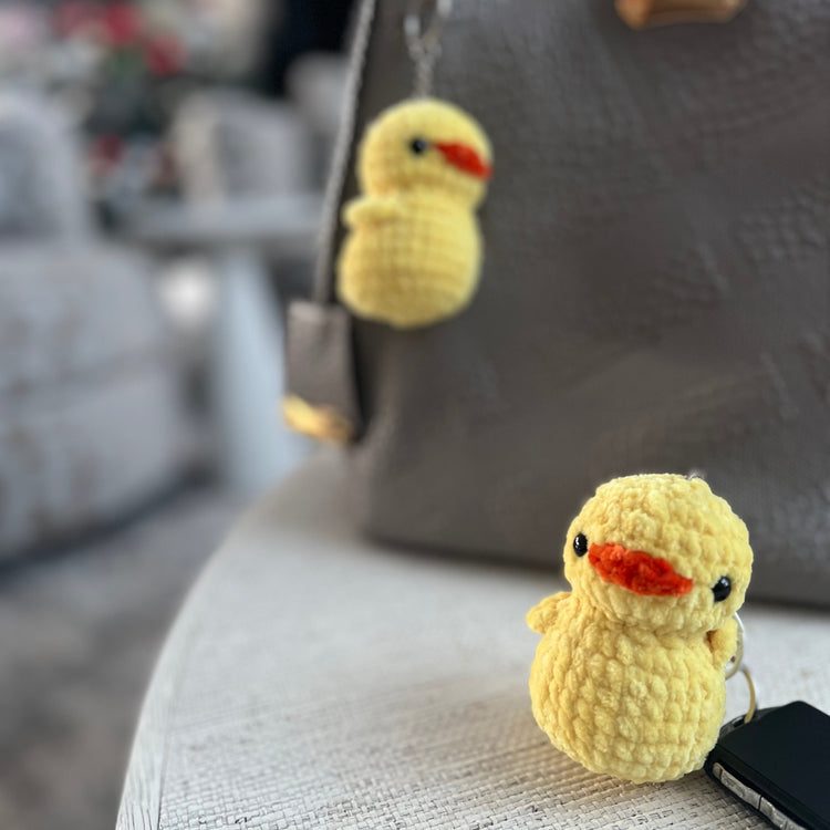 Crochet Duck Keychain