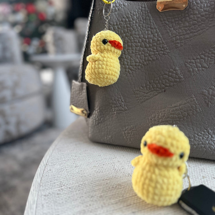 Crochet Duck Keychain