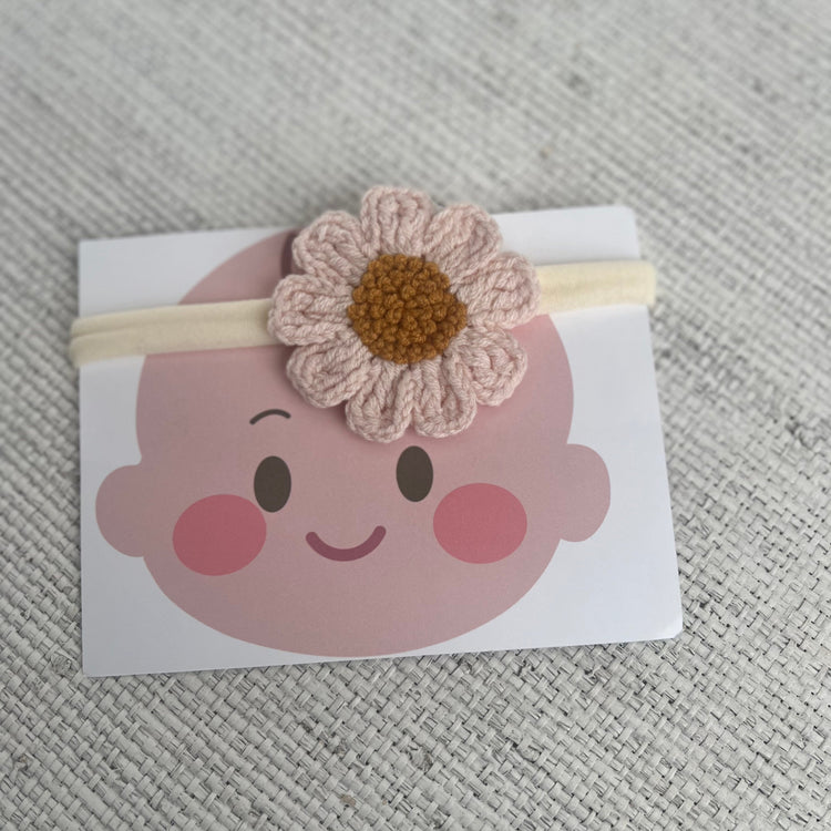 Crocheted flower headband