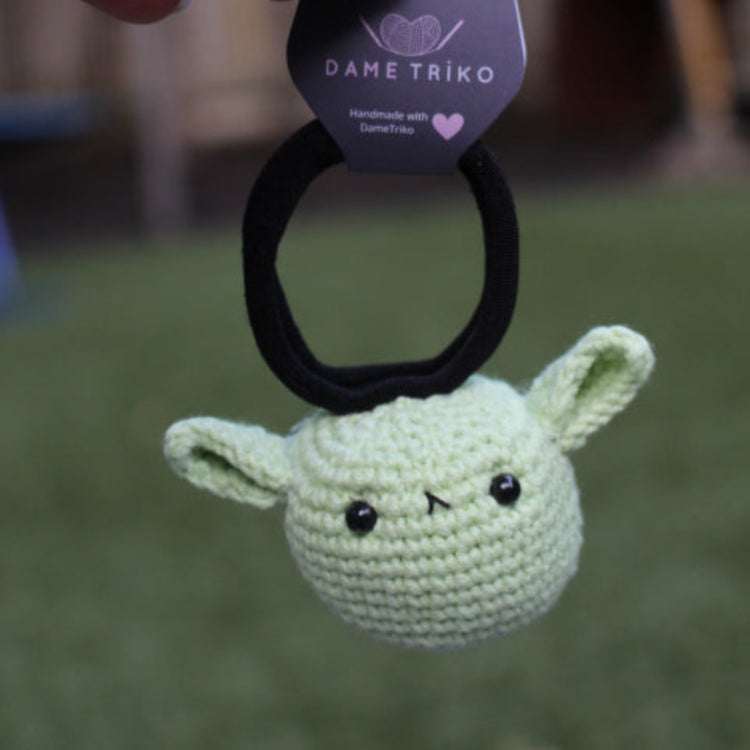 Handmade Crochet Kids Yoda Hair Tie