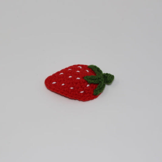 Strawberry Crochet Hair Clips