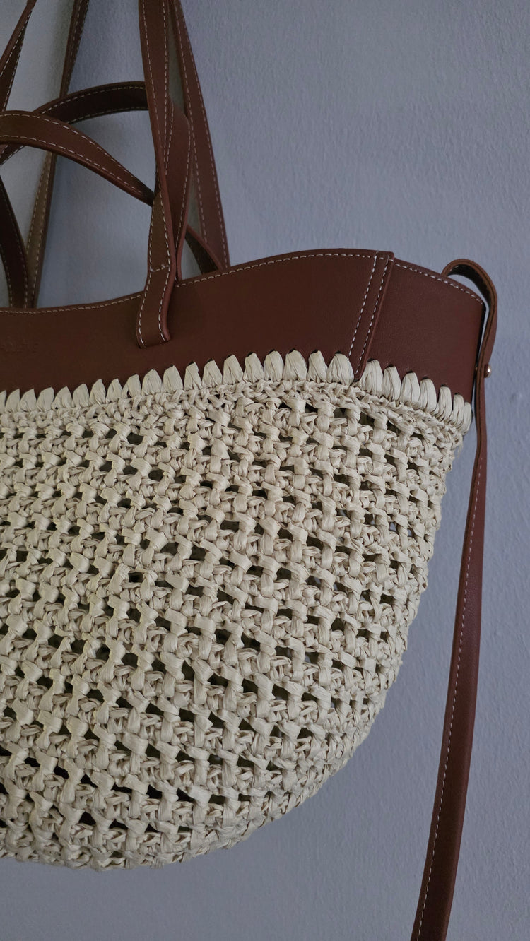 Luxury Raffia Crochet Tote Bag