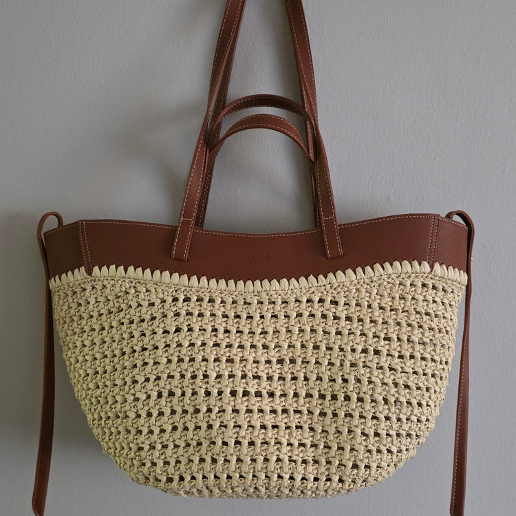 Luxury Raffia Crochet Tote Bag