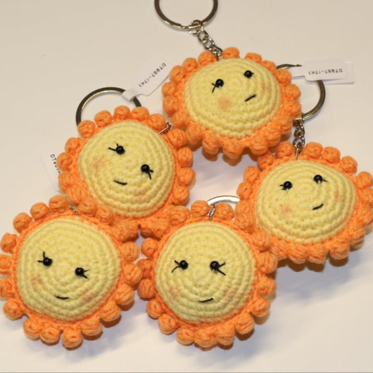 Sun Crochet Keychain