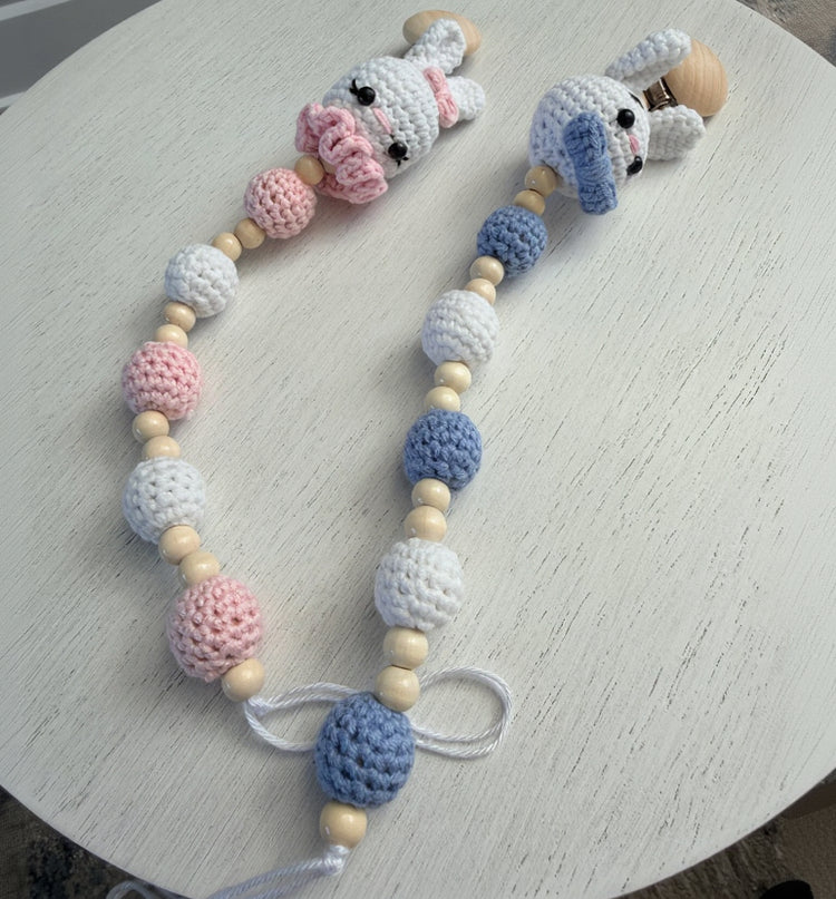 Handmade Crochet Pacifier Holder