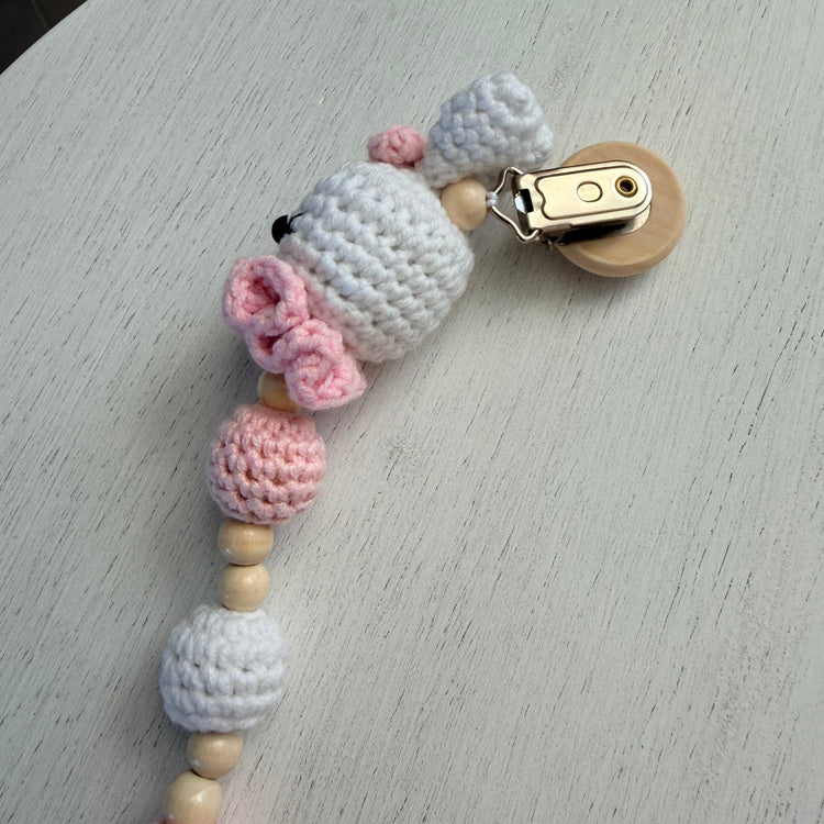 Handmade Crochet Pacifier Holder