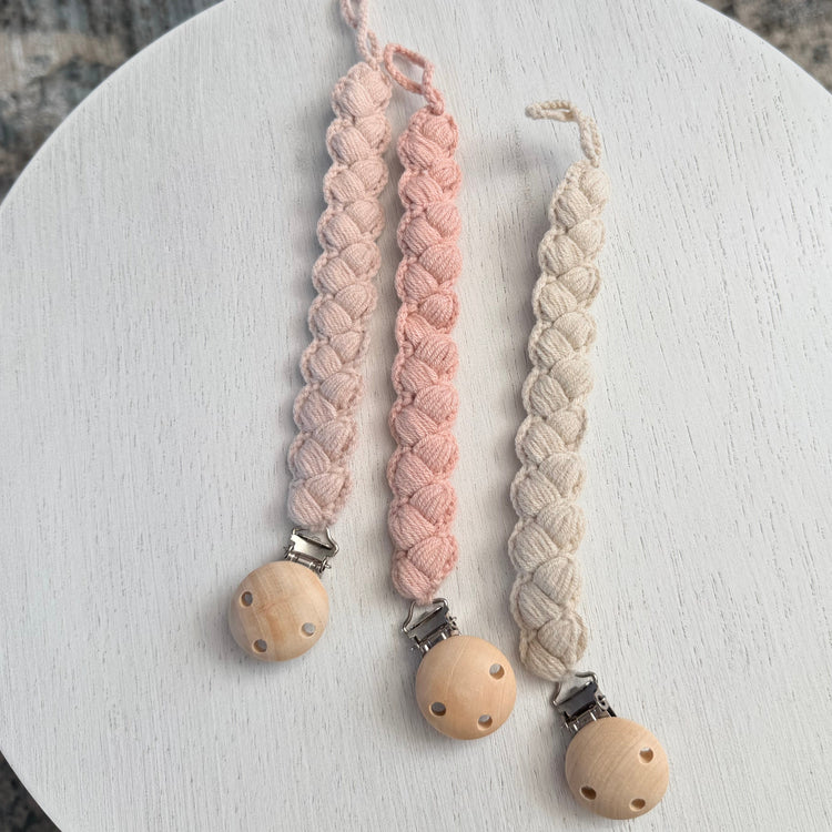 Soft Braid Pacifier Holder