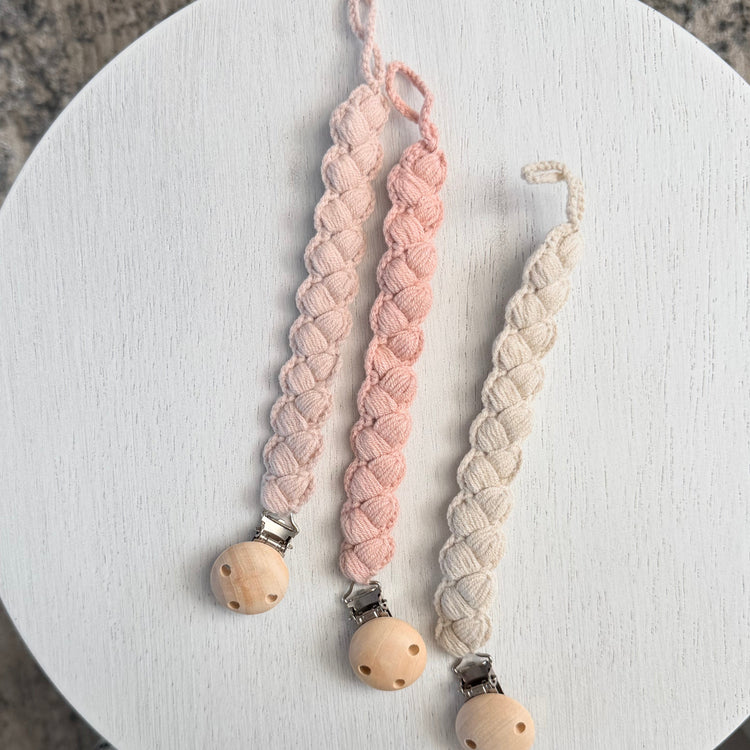 Soft Braid Pacifier Holder