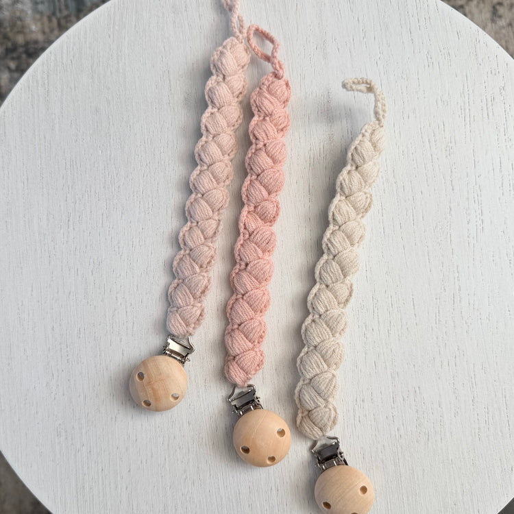 Soft Braid Pacifier Holder